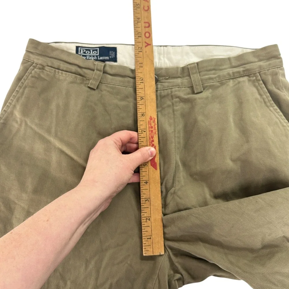 Polo Ralph‎ Lauren Chino Pants 32x30 Olive Khaki Straight Leg Classic Minimalist